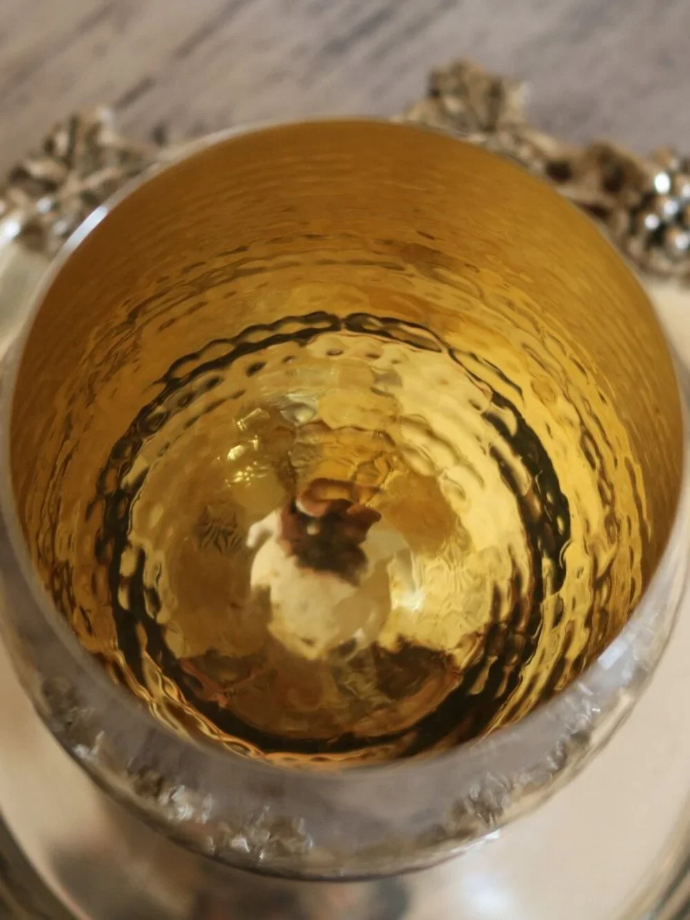Silver Plated Goblet and saucer